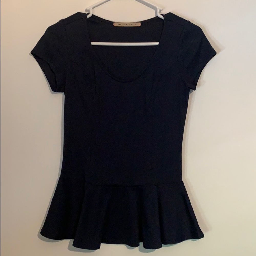 Navy blue Peplum top
